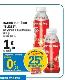 E.Leclerc ELIGES Batido protéico oferta