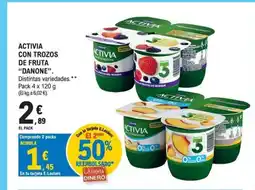 E.Leclerc DANONE Activia con trozos de fruta oferta