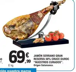 E.Leclerc NUESTROS CURADOS Jamón serrano gran reserva 50% cruce duroc oferta