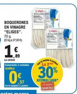 E.Leclerc ELIGES Boquerones en vinagre oferta