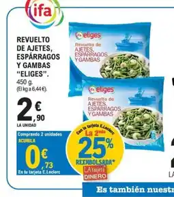 E.Leclerc ELIGES Revuelto de ajetes, espárragos y gambas oferta
