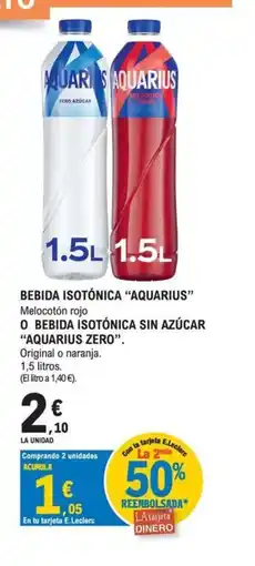 E.Leclerc AQUARIUS Bebida isotónica oferta