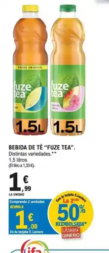 E.Leclerc FUZE TEA Bebida de té oferta