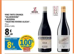 E.Leclerc Vino tinto crianza valderivero o reserva faustino rivero ulecia oferta