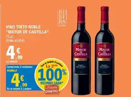 E.Leclerc MAYOR DE CASTILLA Vino tinto roble oferta