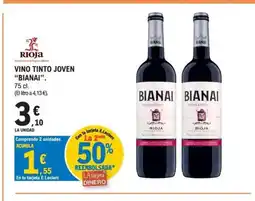 E.Leclerc BIANAI Vino tinto joven oferta