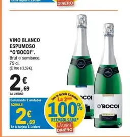 E.Leclerc O BOCOI Vino blanco espumoso oferta