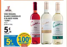 E.Leclerc CUNE Vino rosado, blanco semidulce o blanco viura oferta