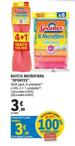 E.Leclerc SPONTEX Bayeta microfibra oferta