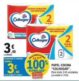 E.Leclerc COLHOGAR Papel cocina oferta