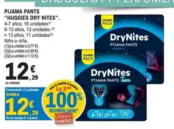 E.Leclerc HUGGIES DRY NITS Pijama pants oferta