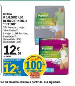 E.Leclerc DEPEND Braga o calzoncillo de incontinencia oferta