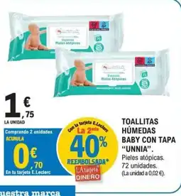 E.Leclerc Toallitas húmedas baby con tapa oferta