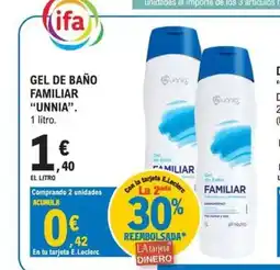 E.Leclerc UNNIA Gel de baño familiar oferta