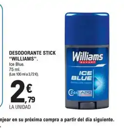 E.Leclerc WILLIAMS Desodorante stick oferta