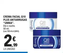 E.Leclerc UNNIA facial q10 plus antiarrugas oferta