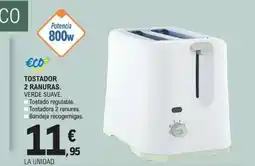 E.Leclerc ECO+ Tostador 2 ranuras oferta