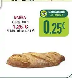 Masymas Celta - barra oferta