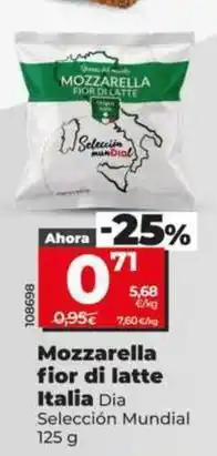 Dia Dia seleccion mundial - mozzarella fior di latte italia oferta