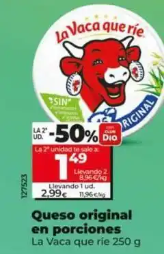 Dia La vaca que ríe - queso original en porciones oferta