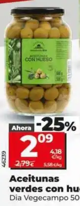 Dia Dia vegecampo - aceitunas verdes con hueso oferta