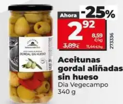 Dia Dia vegecampo - aceitunas gordal alinadas sin hueso oferta