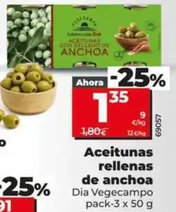 Dia Dia vegecampo - aceitunas rellenas de anchoa oferta
