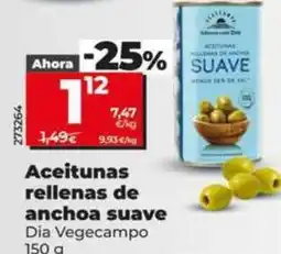 Dia Dia vegecampo - aceitunas rellenas de anchoa suave oferta