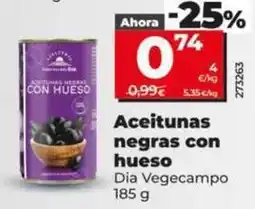 Dia Dia vegecampo - aceitunas negras con hueso oferta