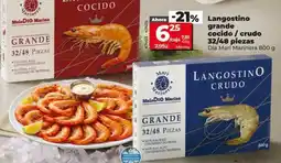 Dia Dia mari marinera - langostino grande cocido 32/48 piezas oferta