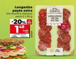 Dia Dia nuestra alacena - longaniza payes extra oferta