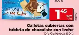 Dia Dia galleteca - galletas cubiertas con tableta de chocolate con leche oferta