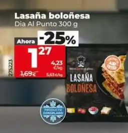 Dia Dia al punto - lasaña boloñesa oferta