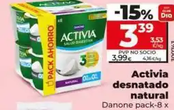Dia Danone - activia desnatado natural oferta
