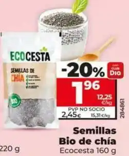 Dia Ecocesta - semillas bio de chia oferta