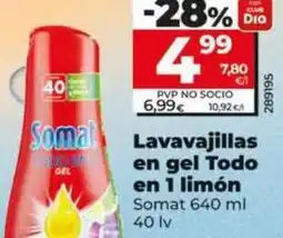 Dia Somat - lavavajillas en gel todo en 1 limon oferta