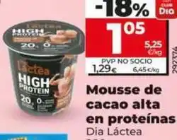 Dia Dia lactea - mousse de cacao alta en proteinas oferta