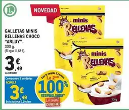 E.Leclerc Arluy - galletas minis rellenas choco oferta