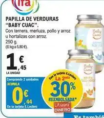 E.Leclerc Baby cuac - papilla de verduras oferta