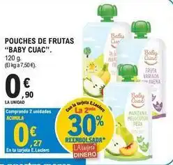 E.Leclerc Baby cuac - pouches de frutas oferta