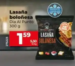 Dia al punto - lasaña boloñesa