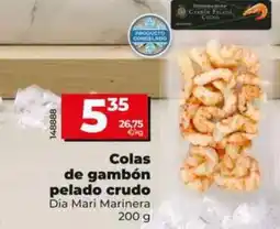Dia Dia mari marinera - colas de gambon pelado crudo oferta