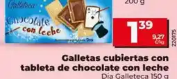 Dia Dia galleteca - galletas cubiertas con tableta de chocolate con leche oferta