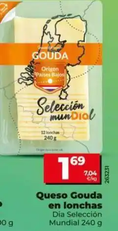 Dia Dia seleccion mundial - queso gouda en lonchas oferta