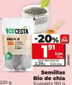 Dia Ecocesta - semillas bio de chia oferta