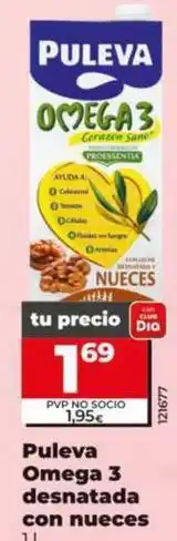 Dia Puleva - omega 3 desnatada con nueces oferta