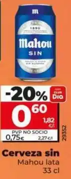 Dia Mahou - cerveza sin oferta