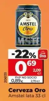 Dia Amstel - cerveza oro oferta