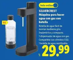 Lidl Silvercrest - maquina para hacer agua con gas con botella oferta