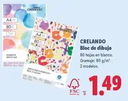 Lidl Crelando - bloc de dibujo oferta